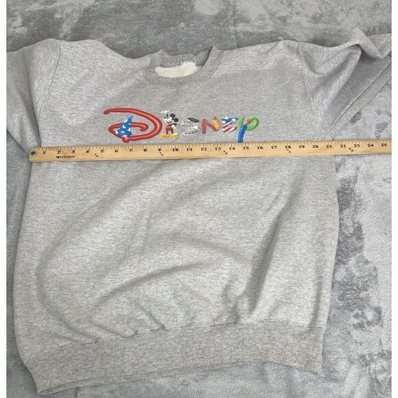 Vintage 90s Disney Pullover Sweatshirt Men's Size Large Gray - Picture 6 of 9